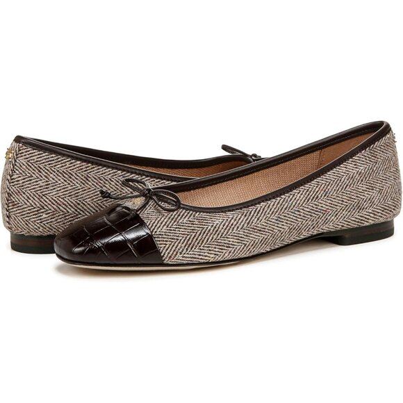 Sam Edelman Womens Houndstooth Synthetic Pull-On Rounded Toe Marley Ballet Flat - Picture 5 of 7